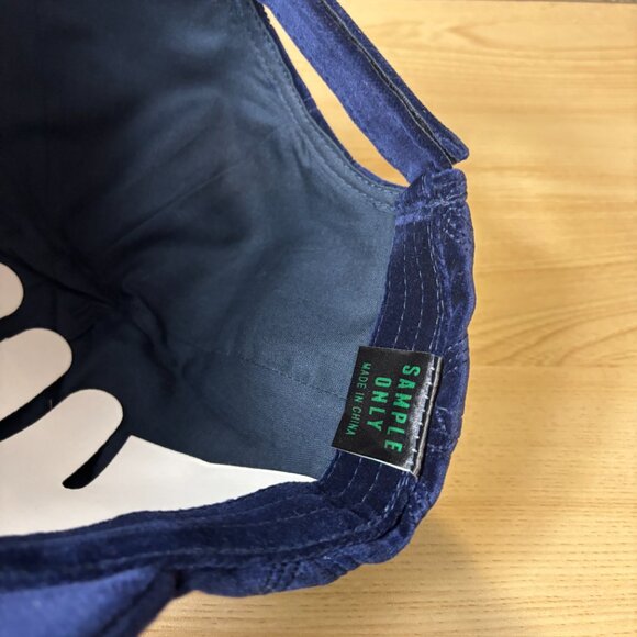 CB Hat Cap Strap Back Blue Navy Velvet Panel Sample NWT - Picture 10 of 13